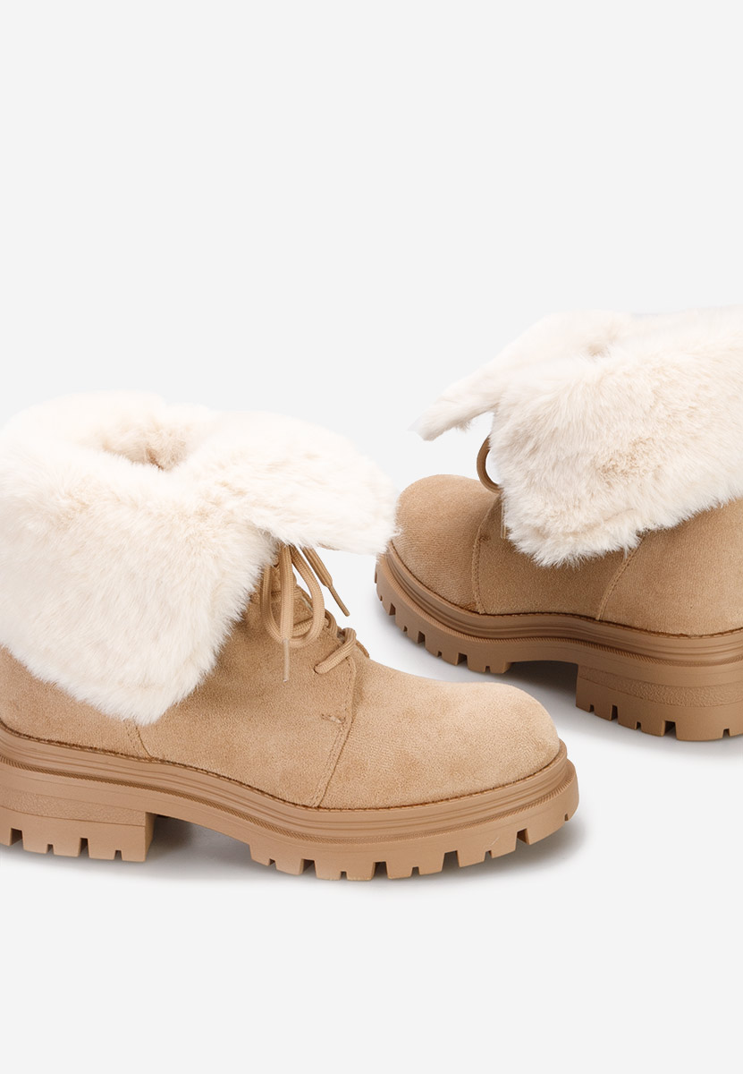Bottines doublées femme beige Lolia