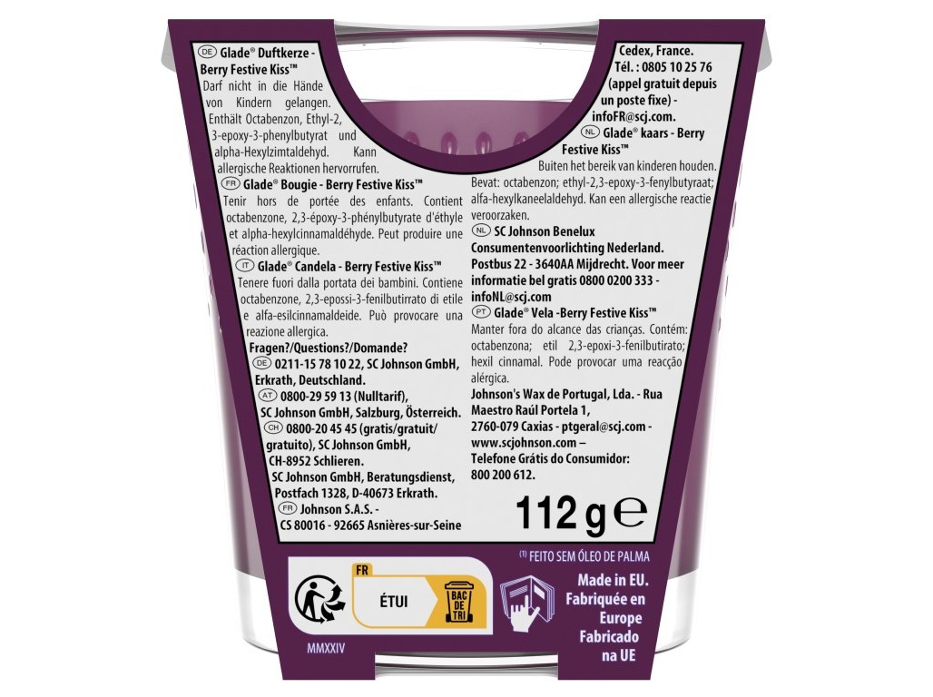 VELA GLADE WINTER BERRY FESTIVE KISS 112G