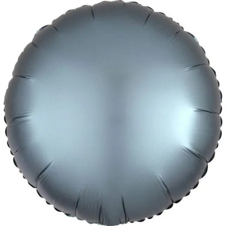 amscan Folienballon Rund Satin Luxe Steel Blue