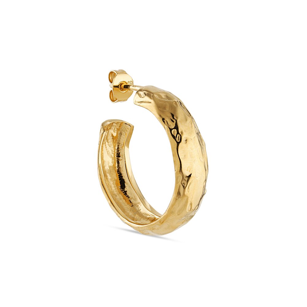Jane Kønig  Big Bruised Heart Hoop - forgyldt