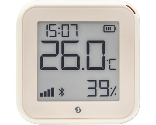 Shelly Plus H&T Gen.3 Temperatuur- en vochtigheidssensor WiFi Bluetooth USB-C crèmewit