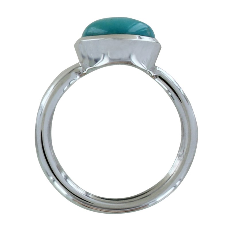 Bague Argent Rond de Turquoise