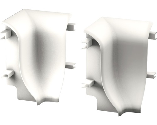 Geschuimde witte binnenhoekstukken voor plinten, 48 mm