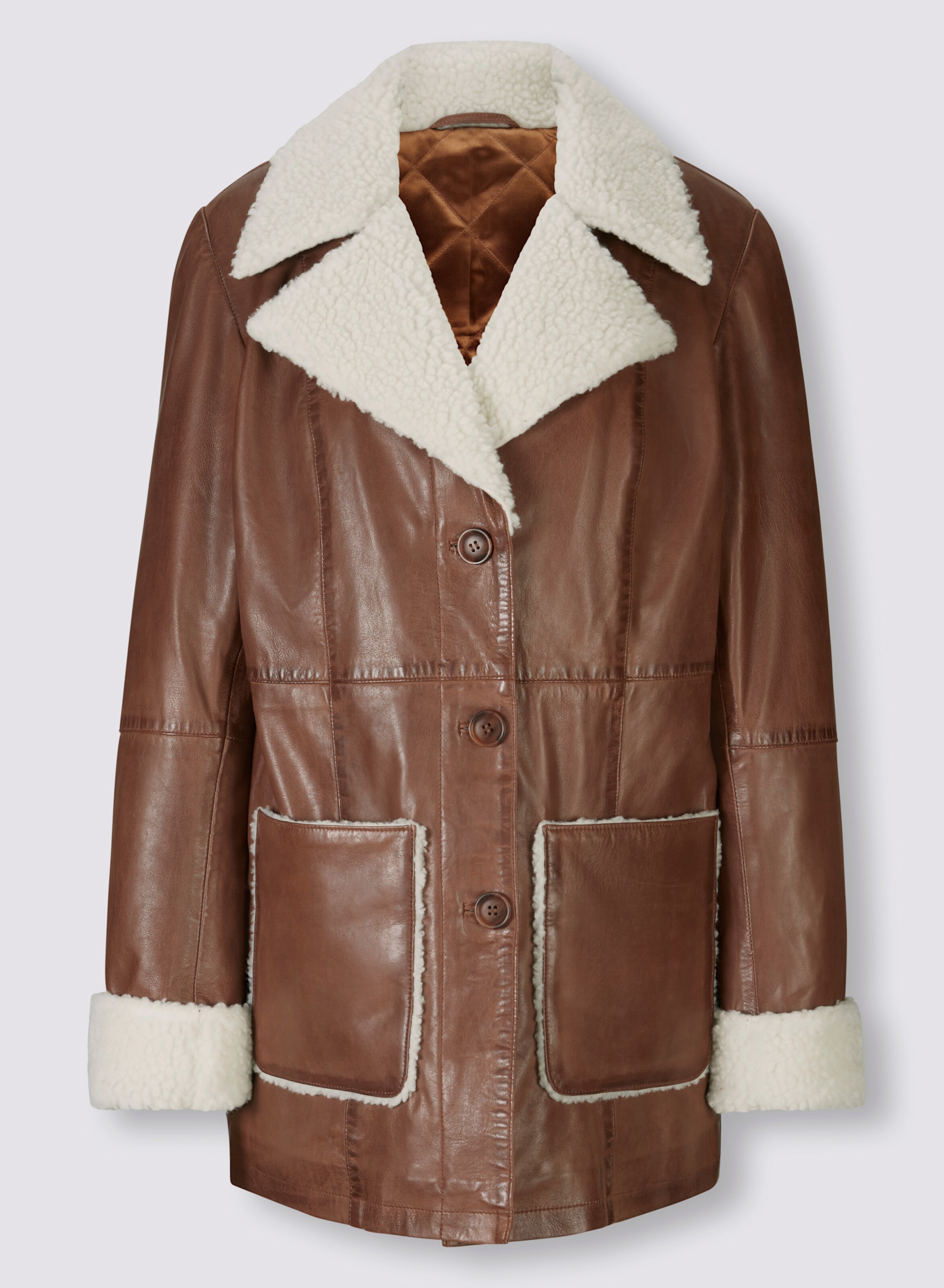 Leder-Mantel