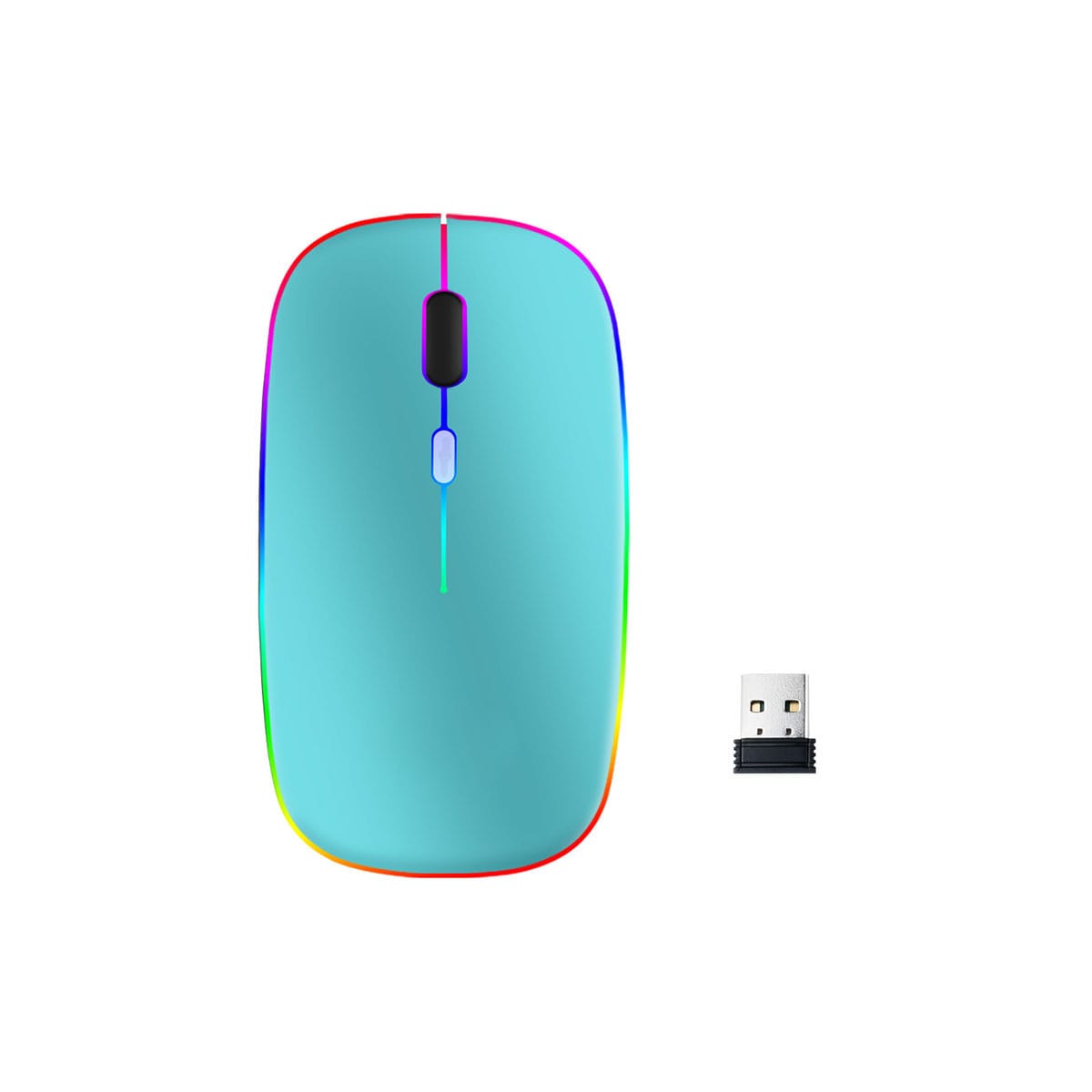 Trådløs Bluetooth-mus USB-lading Blå