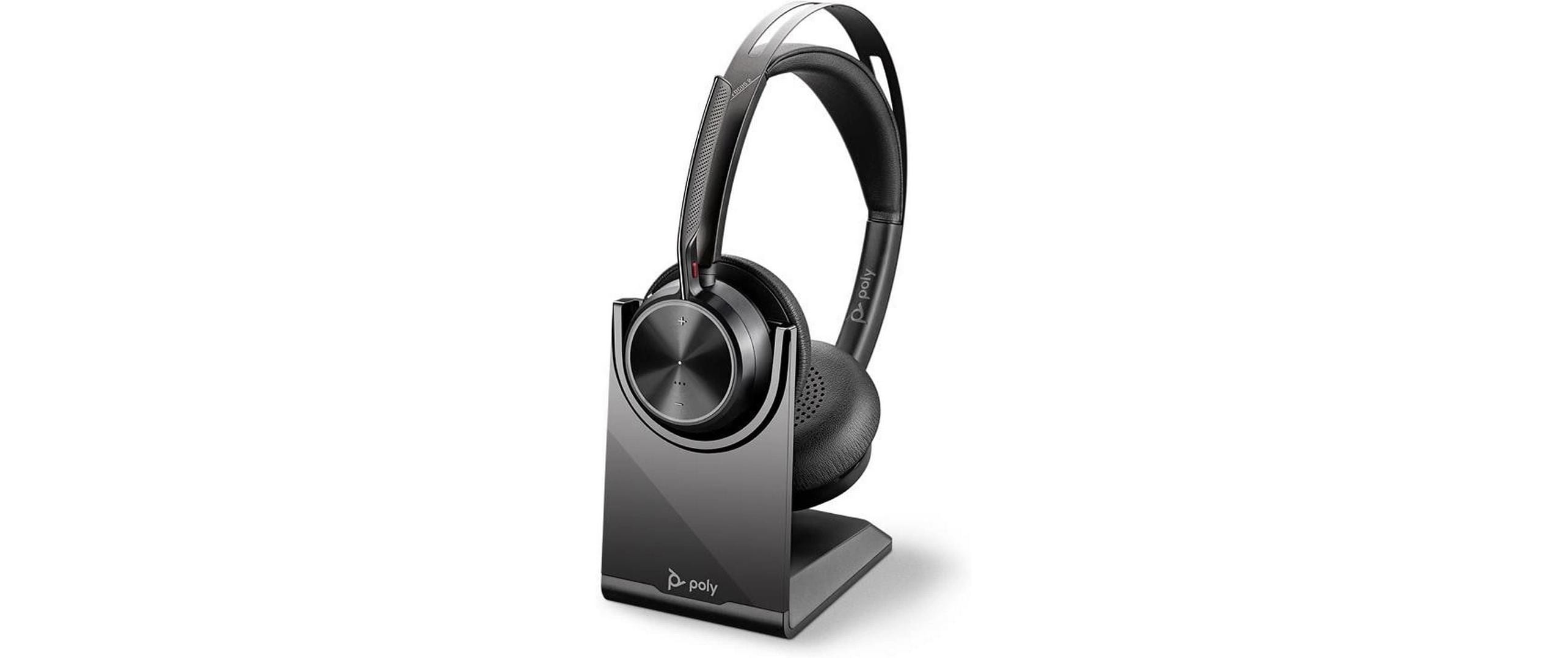 Headset Poly Voyager Focus 2 UC USB-C inkl. Ladestation<br>Stereo Bluetooth-Headset