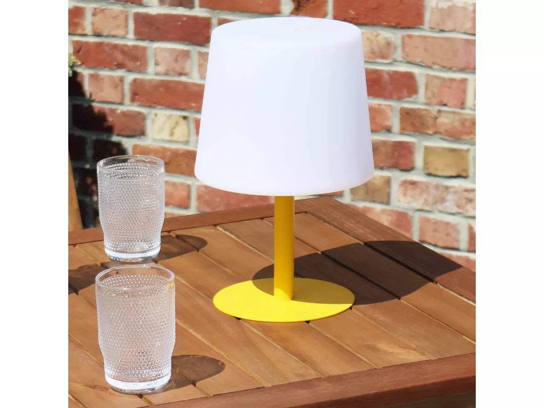 Mini lampe acier jaune