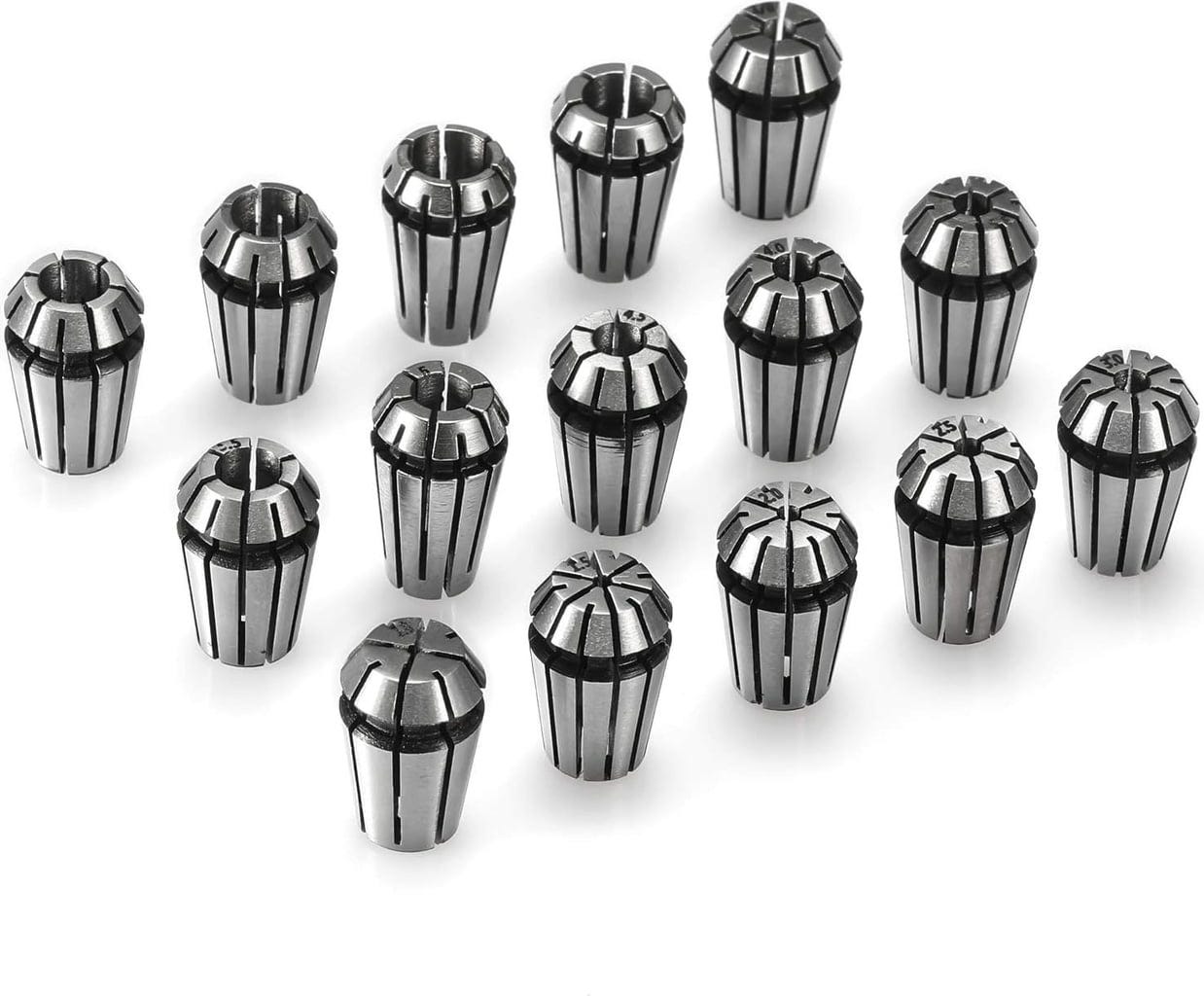 Twotrees  ER11 Spannzange 15-er Set    Set von Spannzangen mit rundem Schaft für CNC-Graviermaschinen