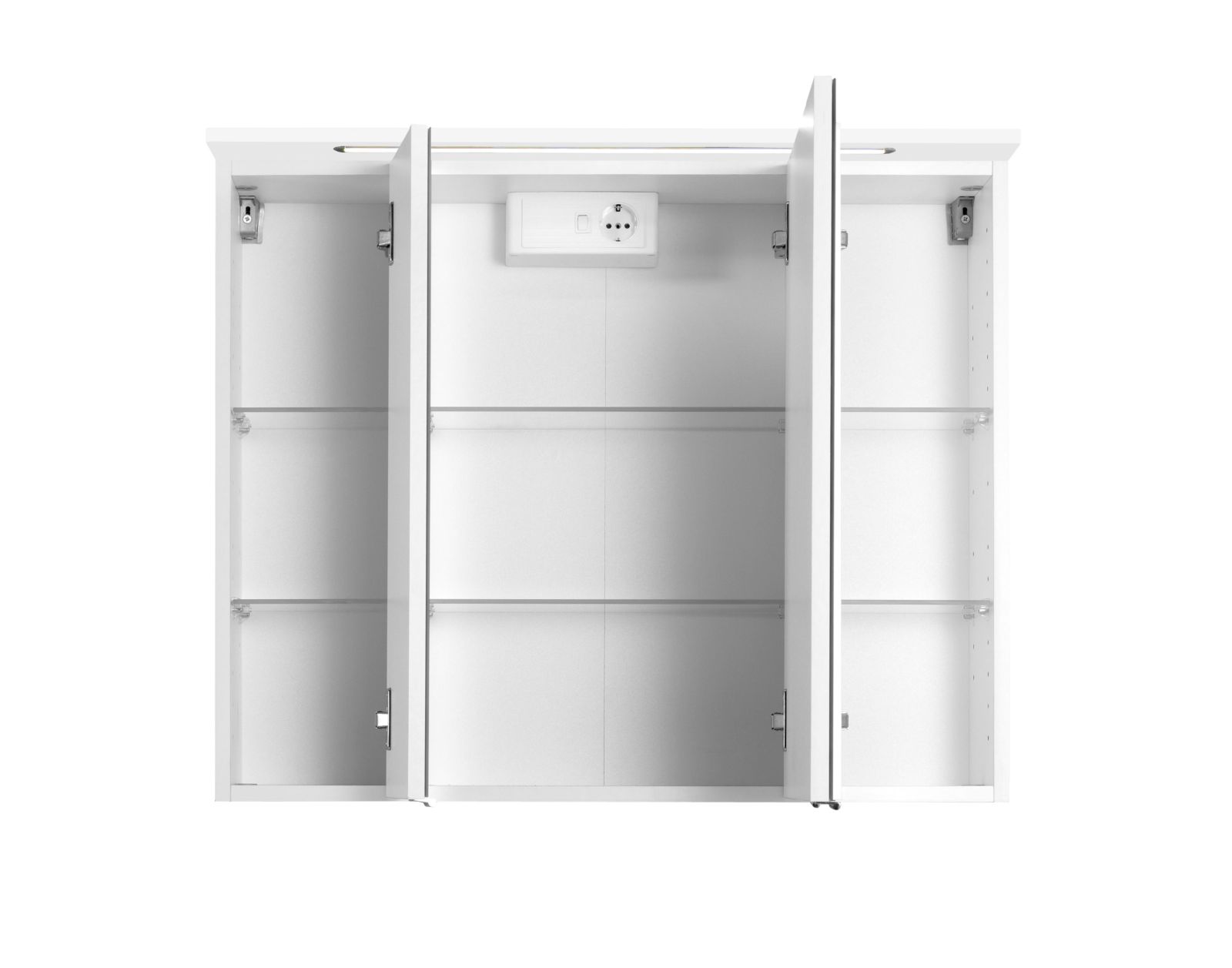 3D-Spiegelschrank BOLOGNA - weiß - 80 cm breit
