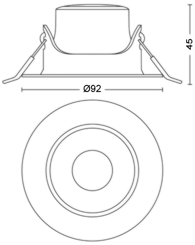 Philips Impala Ceiling spotlys 6W 3-pak (sort)