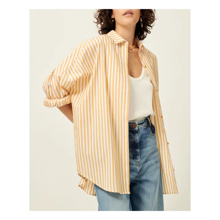 Sessùn Chemise Malfa Rayures Coton Bio | Jaune