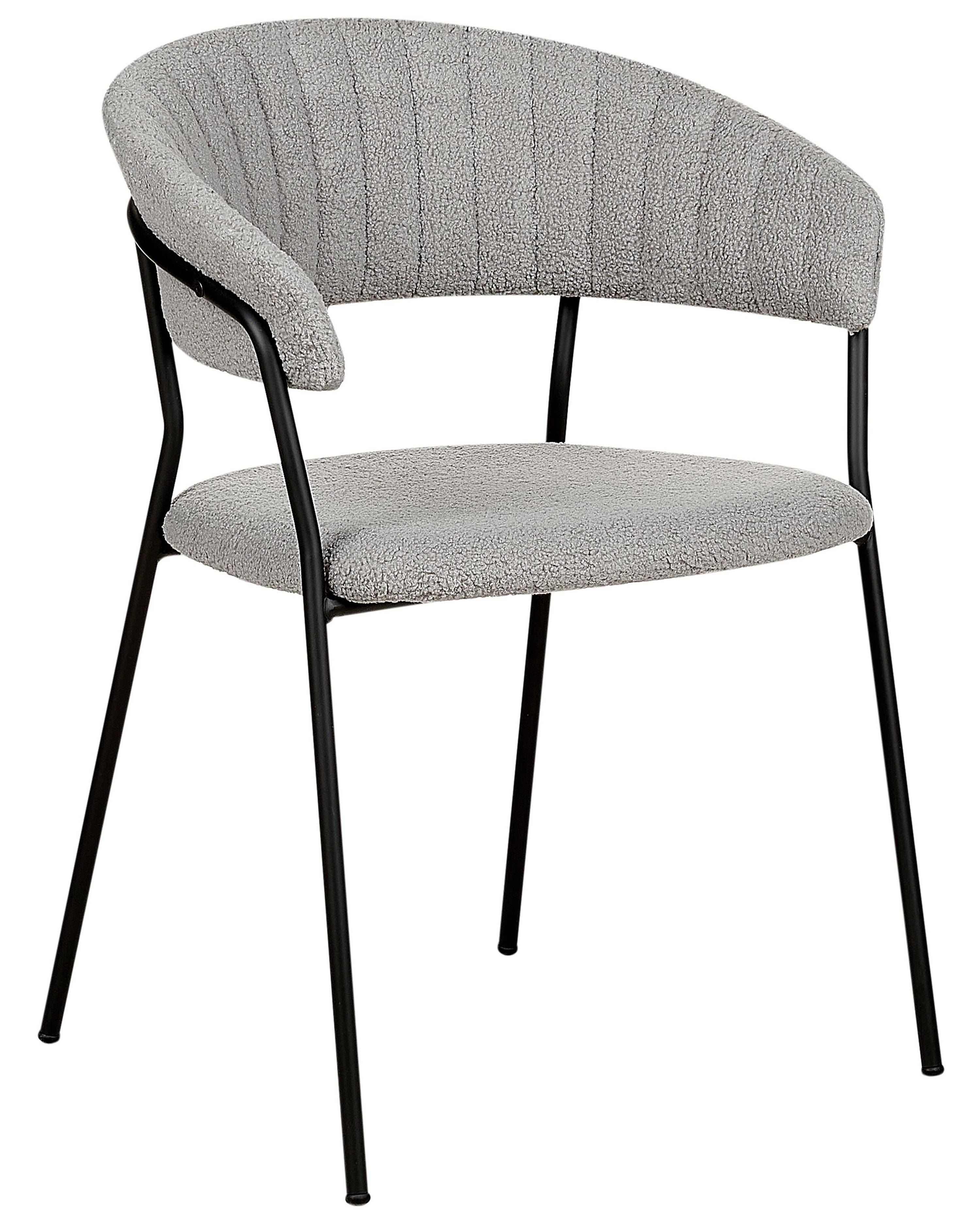 Set van 2 eetkamerstoelen MARIPOSA Bouclé Grijs