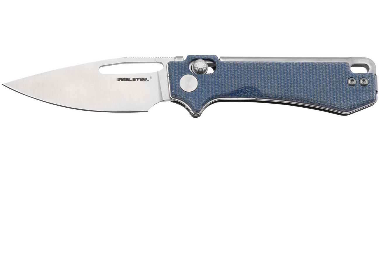 Real Steel Vis 8051DM Satin 12C27, Denim Micarta, zakmes, Jakub Wieczorkiewicz design
