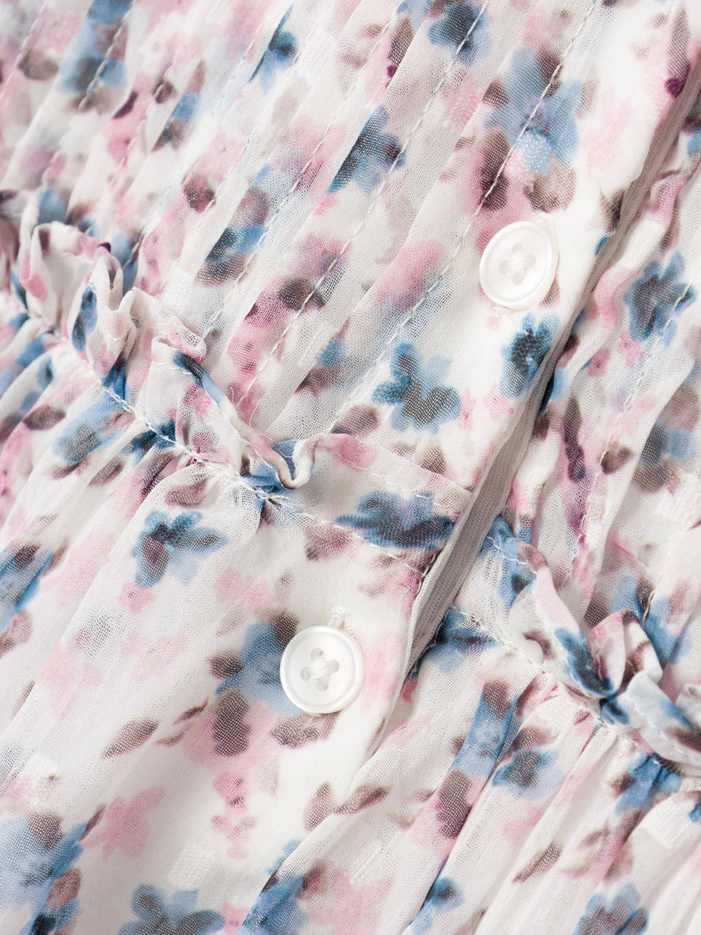 NAME IT A-lijn jurk NMFFENORMA met all over print wit/roze/blauw
