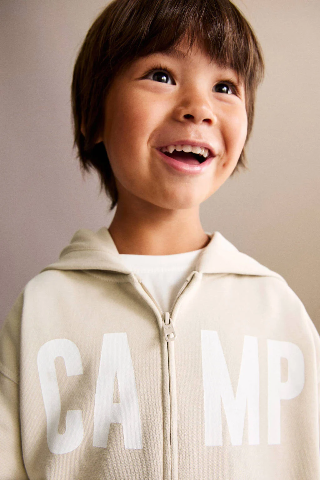Mango Kids sweatvest beige