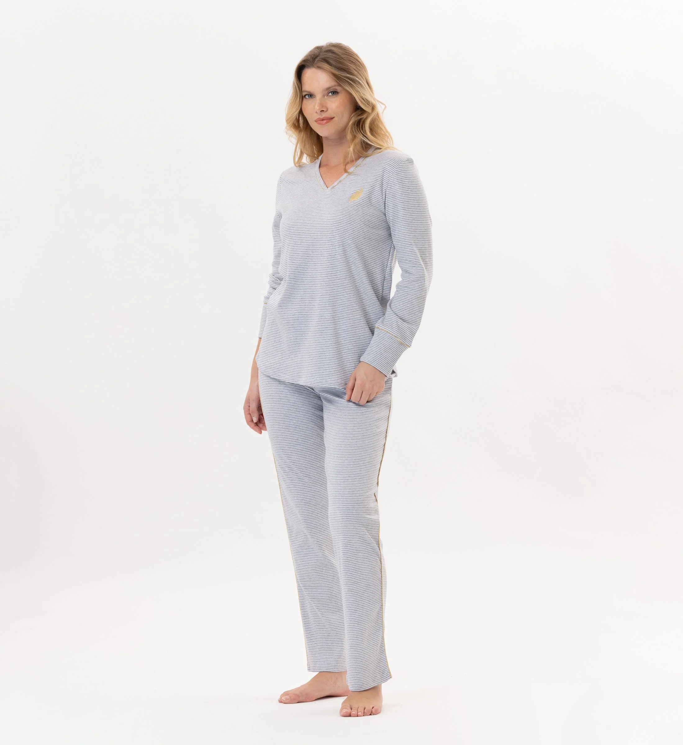 GARANCE 802 - Pyjama en coton | Gris