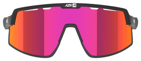 Lunettes AZR Speed RX Noir Mat / Écran Hydrophobe Rouge