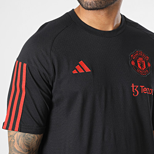 Maillot De Foot A Bandes Manchester United IA8489 Noir