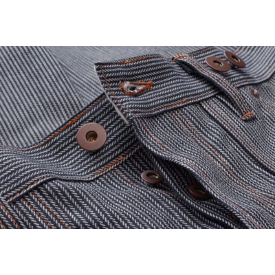 Herren-Workerpants gestreift, Blau-Weiß