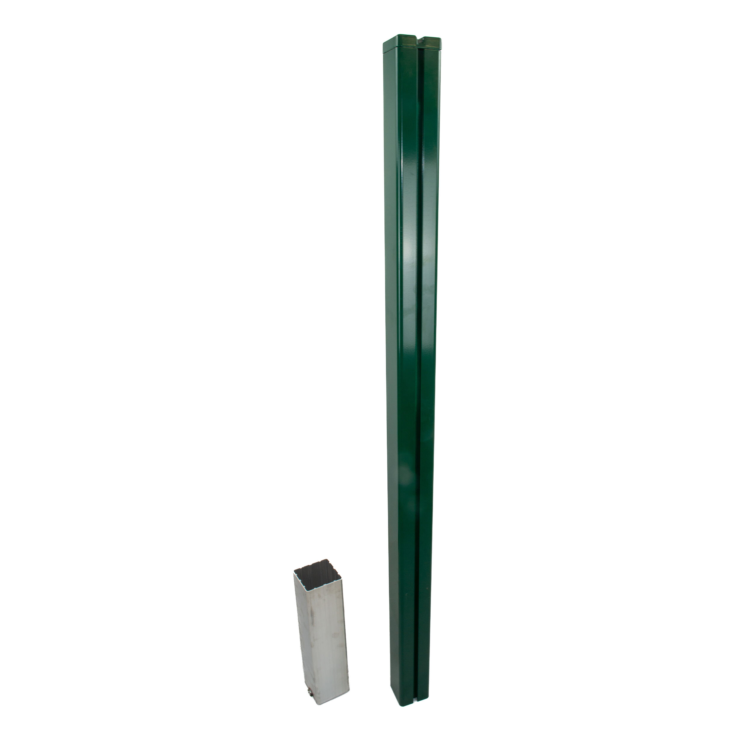 Tegra ASS Poteau Pour Filet Aluminium, Tube Carré - Vert Foncé