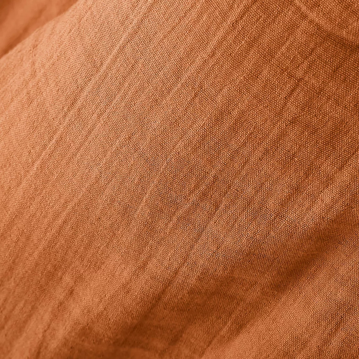 Drap housse gaze de coton (200 x 200 cm) Gaïa Abricot