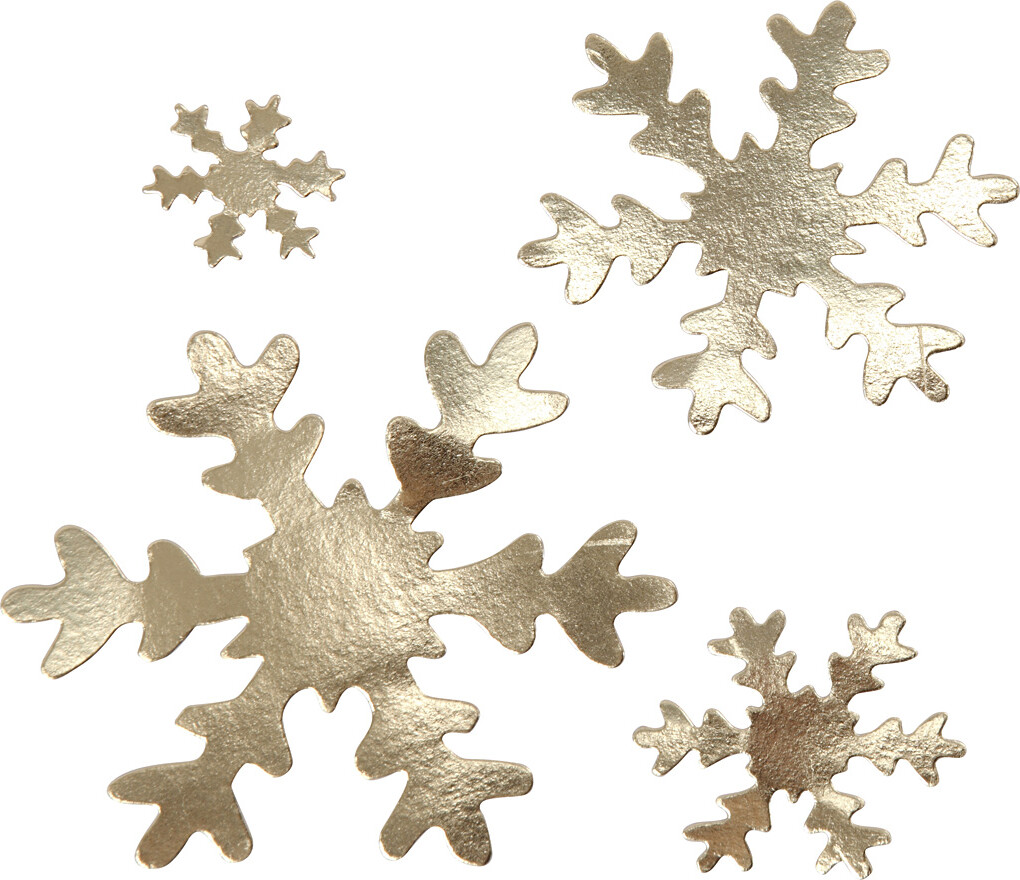 Snefnug - Ø 3+5+8+10 CM - 350 G - Guld - 16 Stk