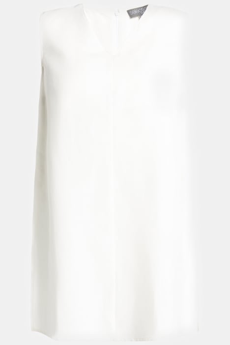 Longtop, A-Linie, V-Ausschnitt, ärmellos, Lyocellmix