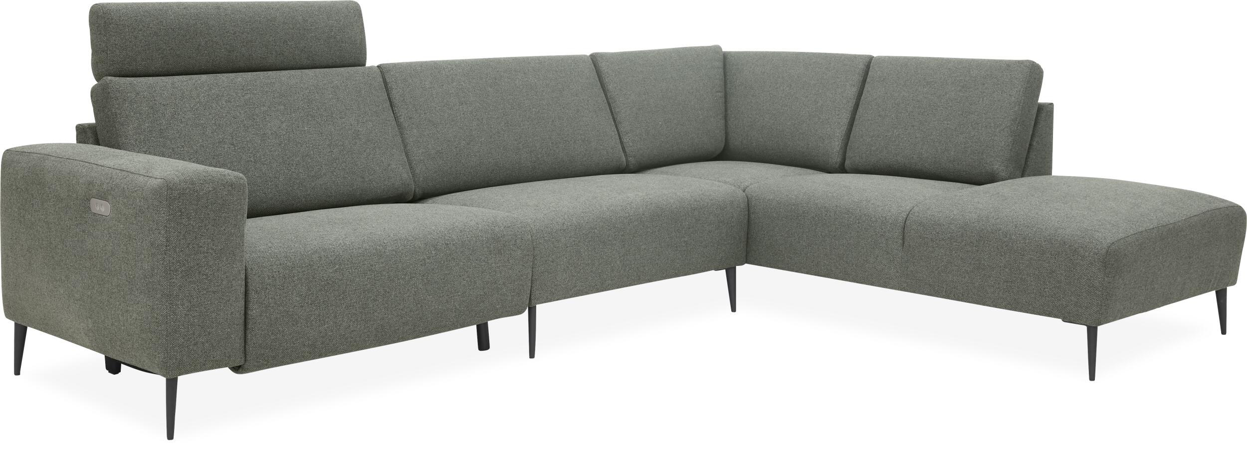 Remus højrevendt sofa med pufafslutning