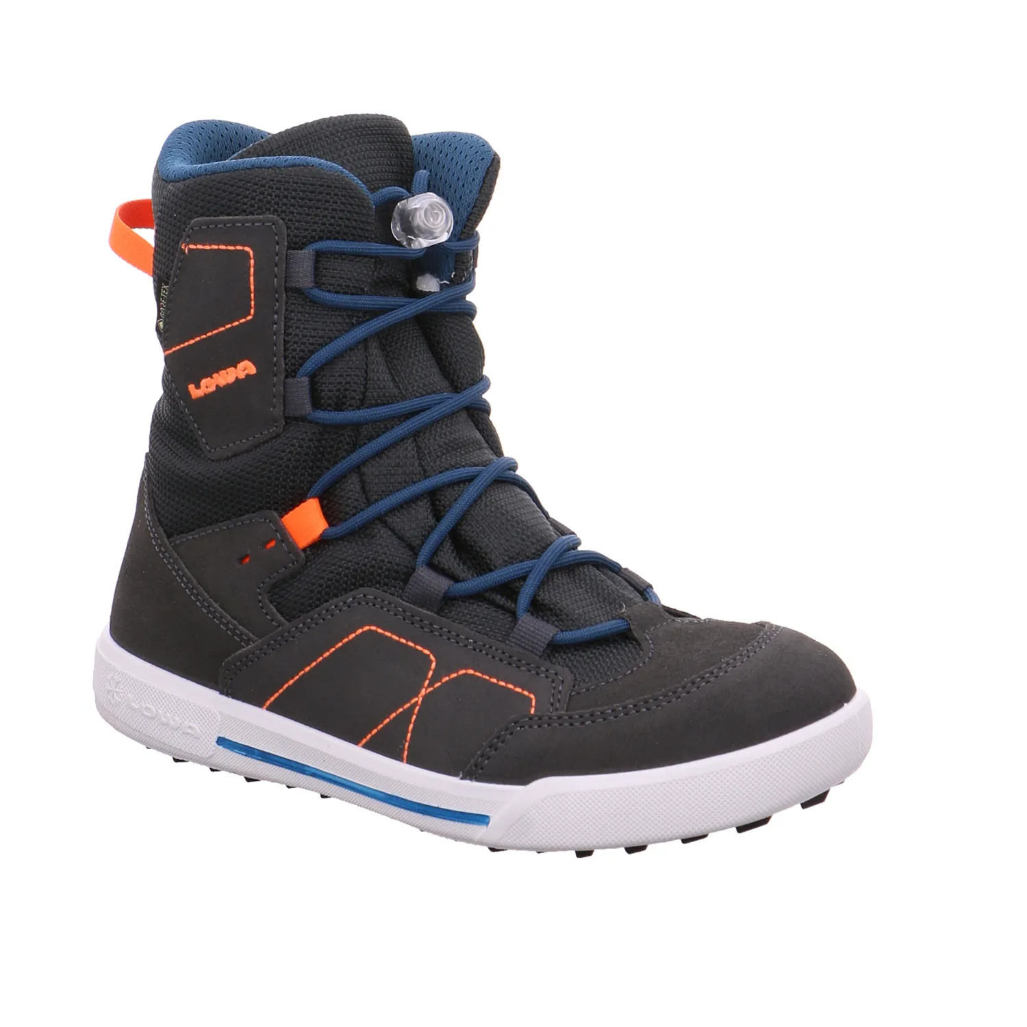 LOWA Jungen- Snowboot Membran Anthrazit Textil  Winterstiefel