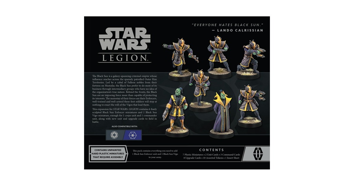 AsmodeeStar Wars: Legion - Black Sun Enforcers unit expansion Kaartspel  (Engels, uitbreiding, 2 spelers, 60 - 120 minuten, vanaf 14 jaar)