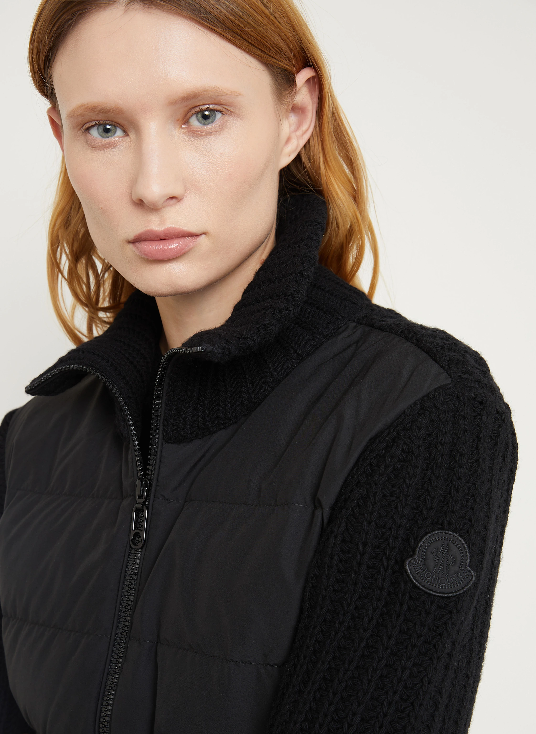 MONCLER Strickjacke im Materialmix