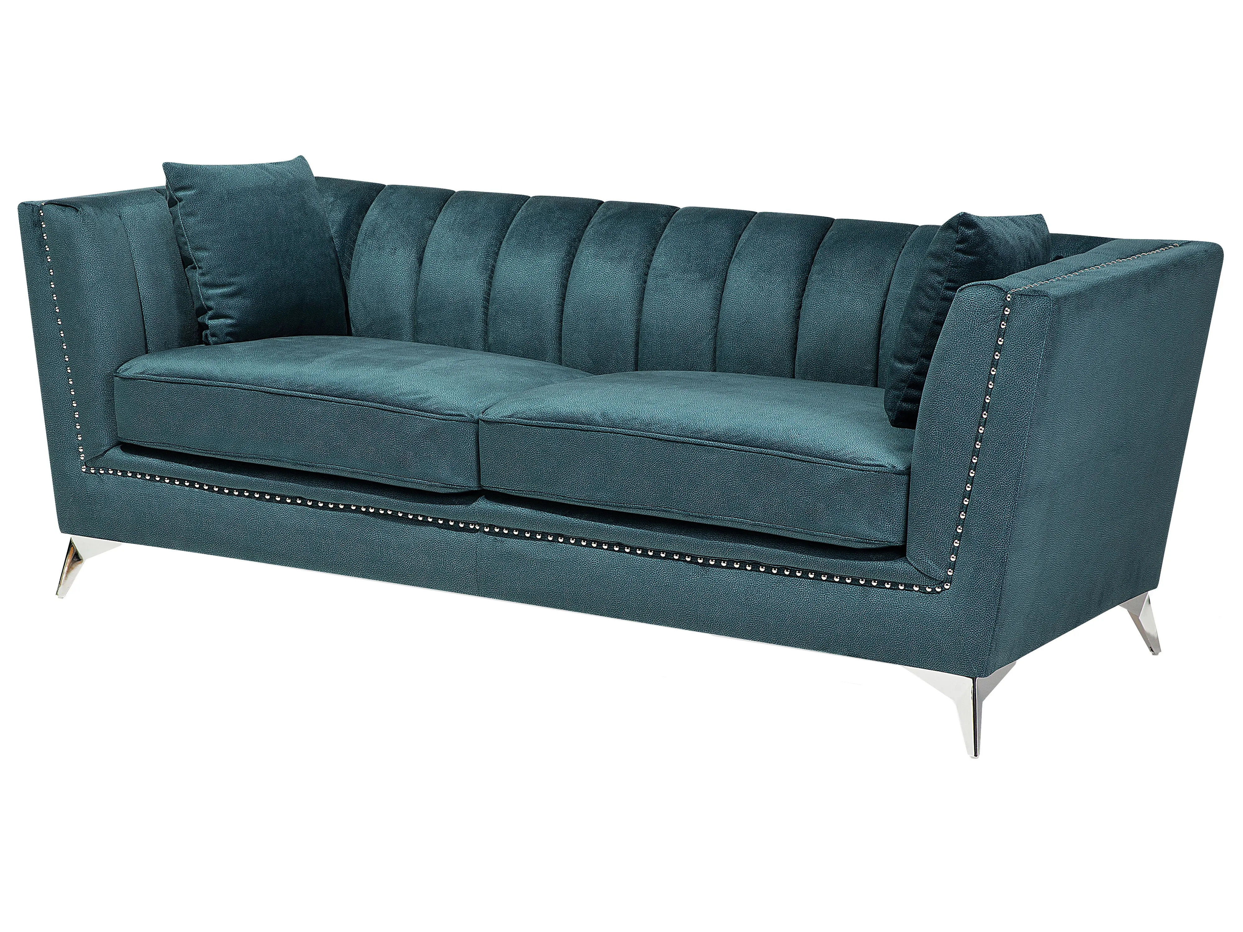 Bankenset 5-zits GAULA Fluweel Groenblauw