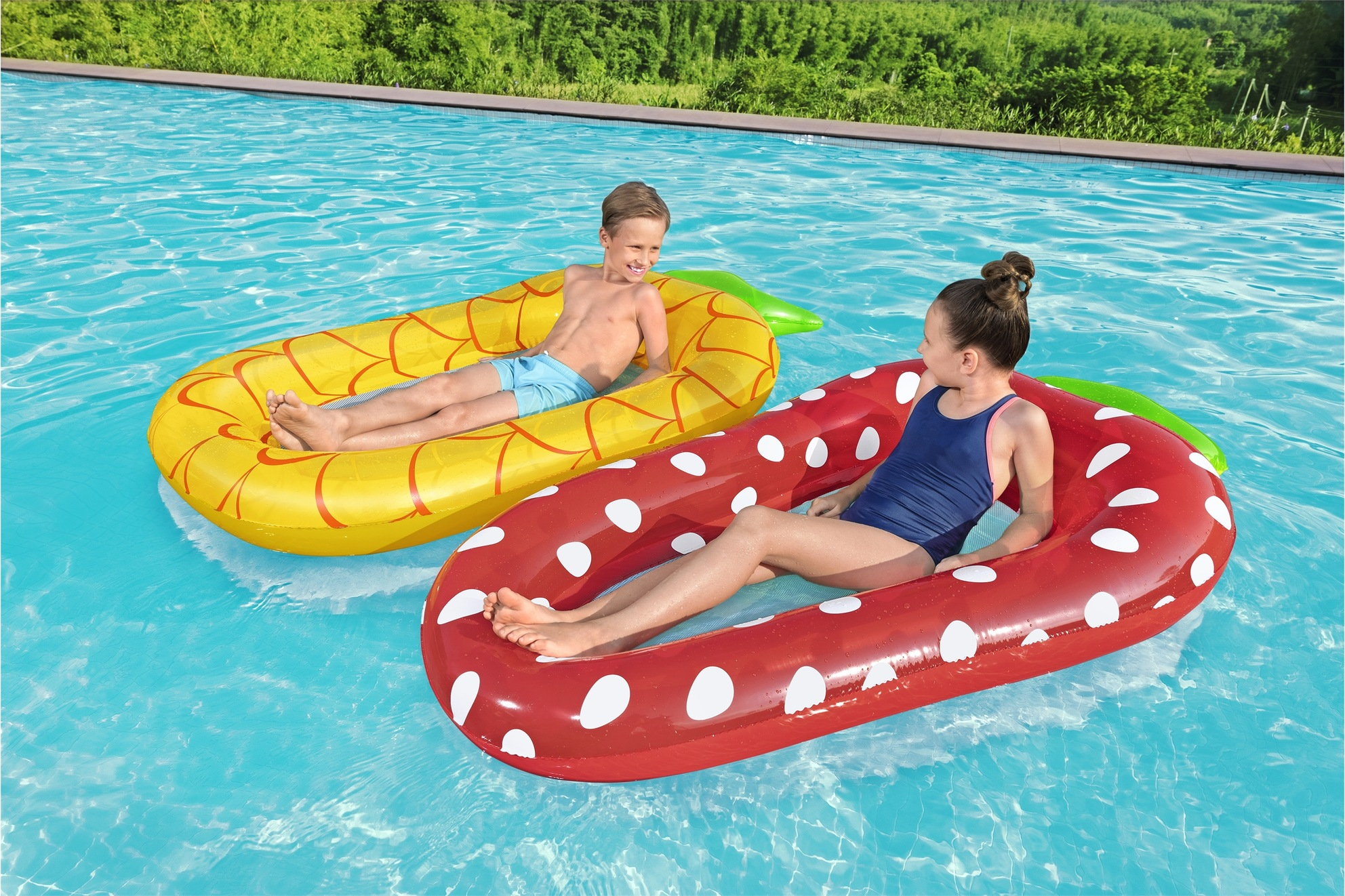 (164x88cm) Sweet Summer Aufblasbare Kinder Wasser Luftmatratze Liegesofa Badeinsel (43644) - Assortiert