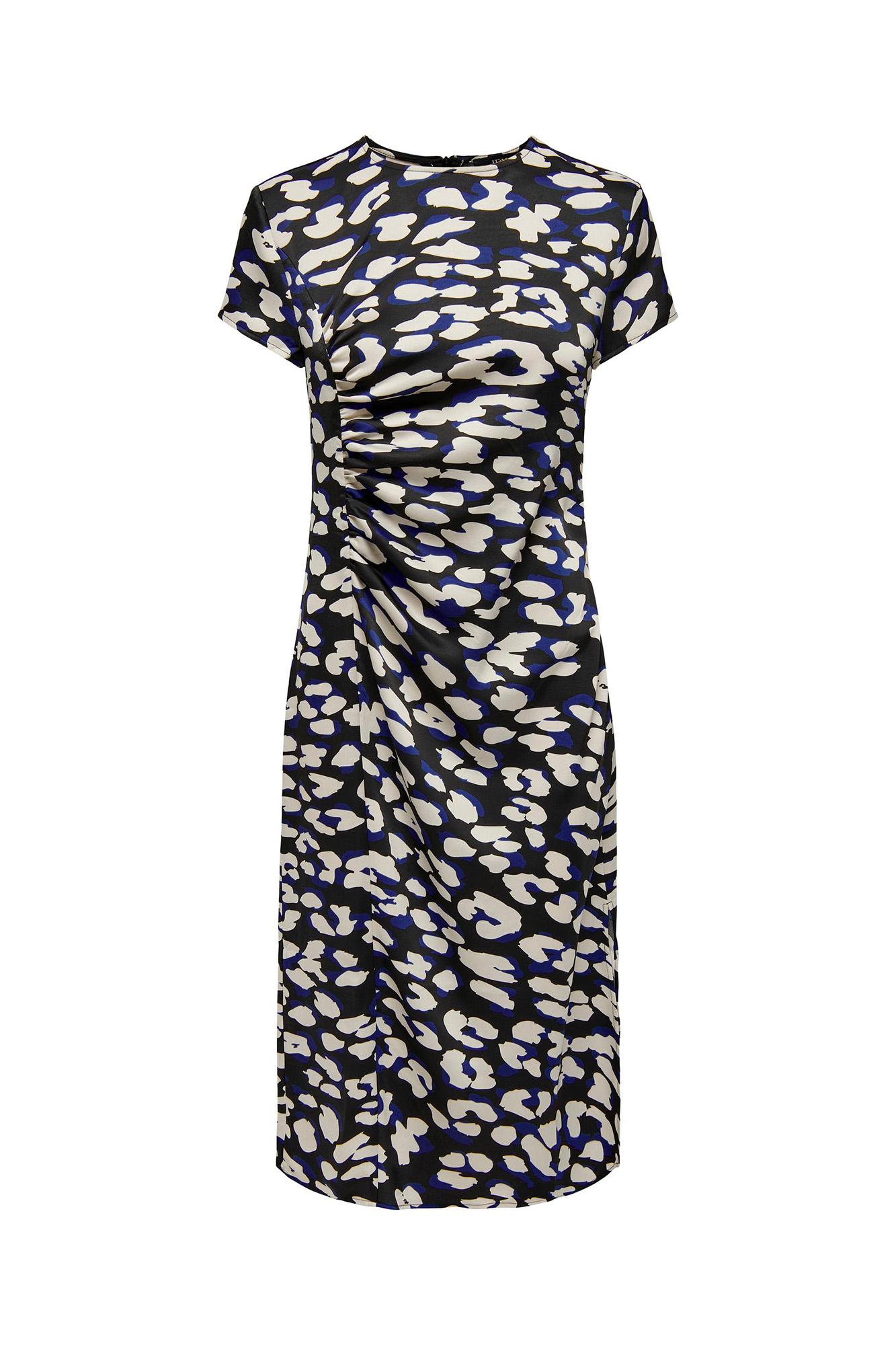 vestido midi drapeado