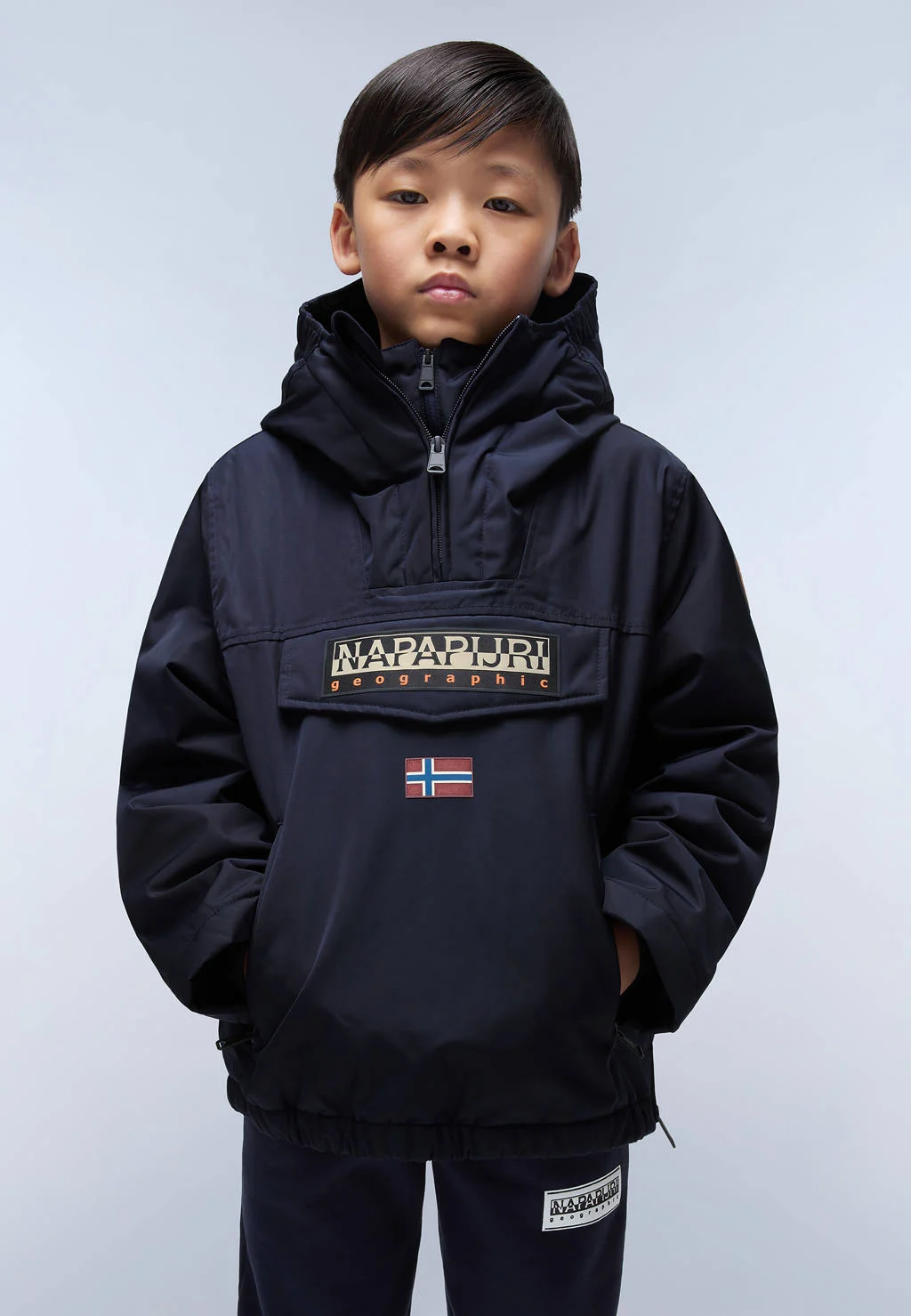 Napapijri winterjas met logo donkerblauw