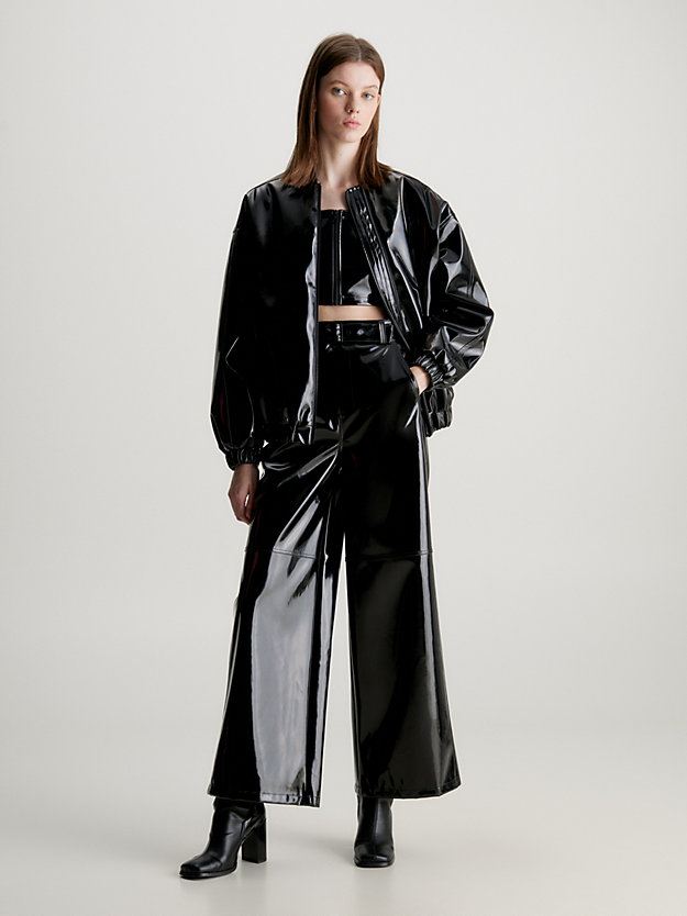 Jaqueta bomber brilhante oversized