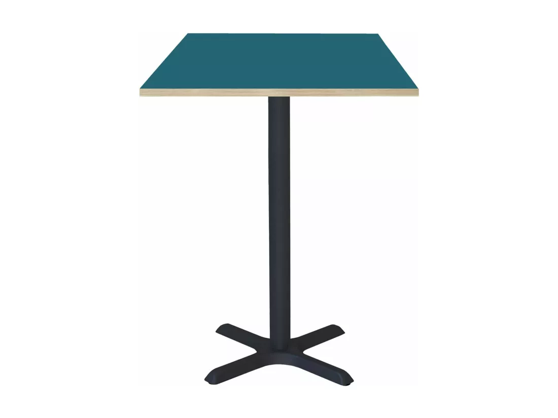 Mange-debout 60 x 60 cm - modèle Dina bleu chants bois