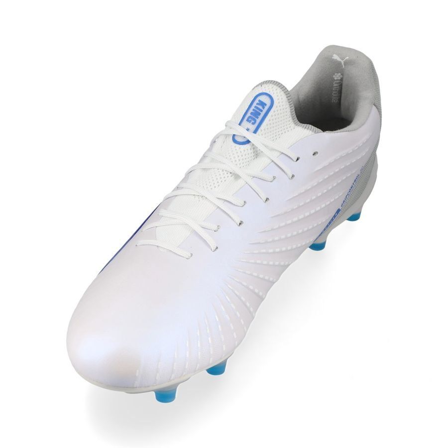 PUMA King Ultimate FG/AG Formula - Blanc/Bleu/Flat Light Gray/Crépuscule