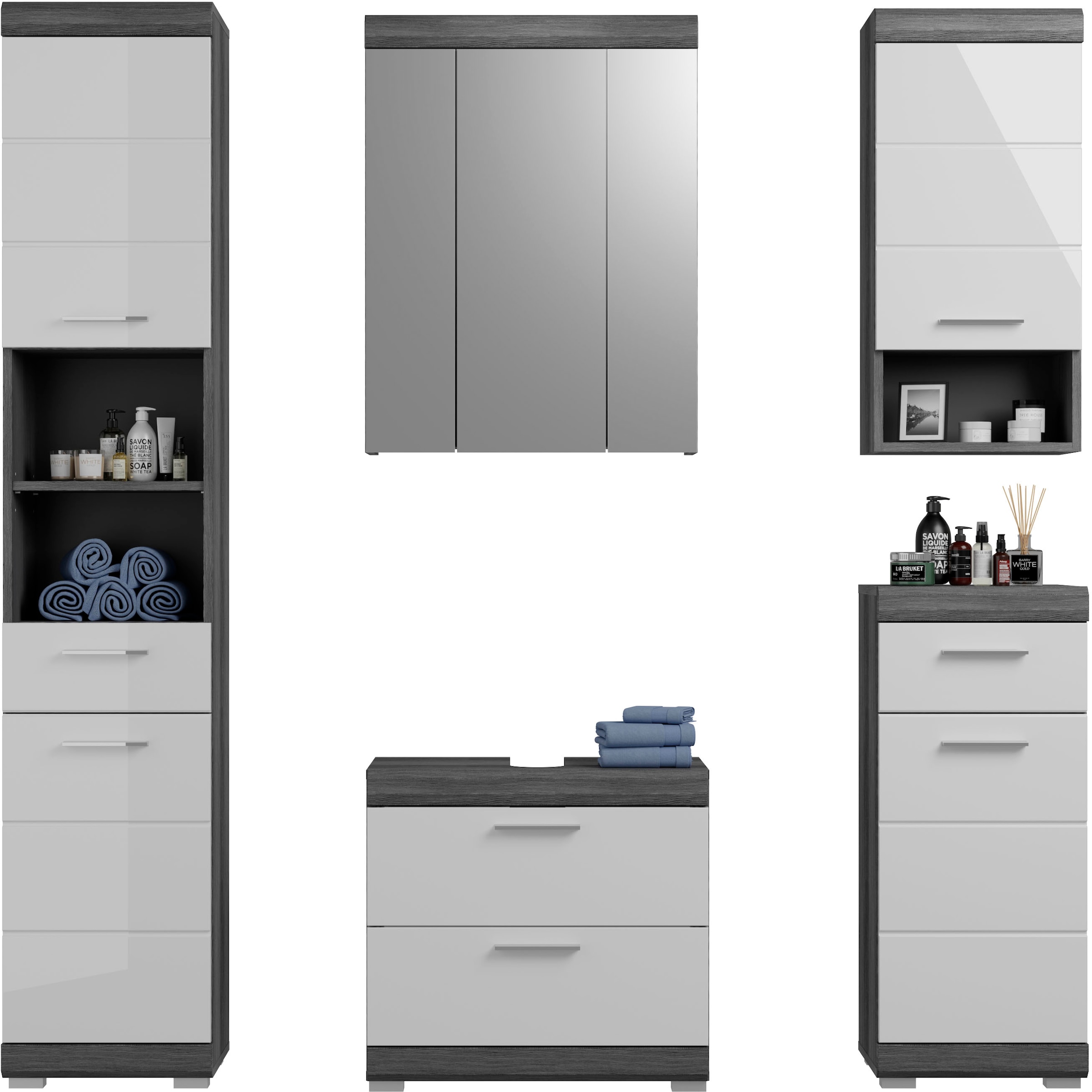 INOSIGN Badmöbel-Set »Siena, 5 teilig, bestehend aus:« Set, TOPSELLER!, 5 Stk. tlg.