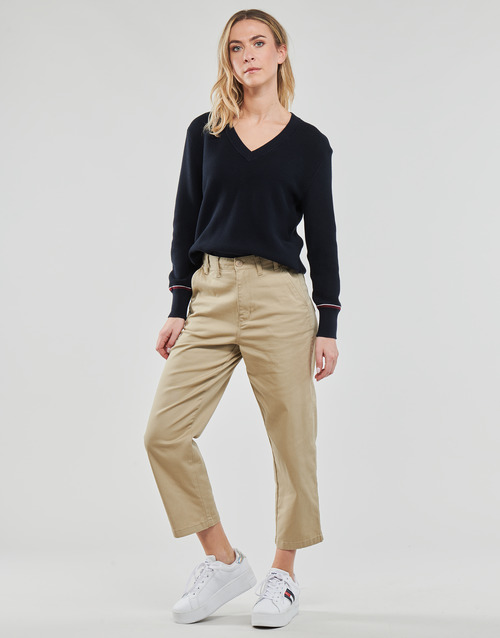 Tommy Hilfiger - GLOBAL STP V-NK SWEATER - Marine