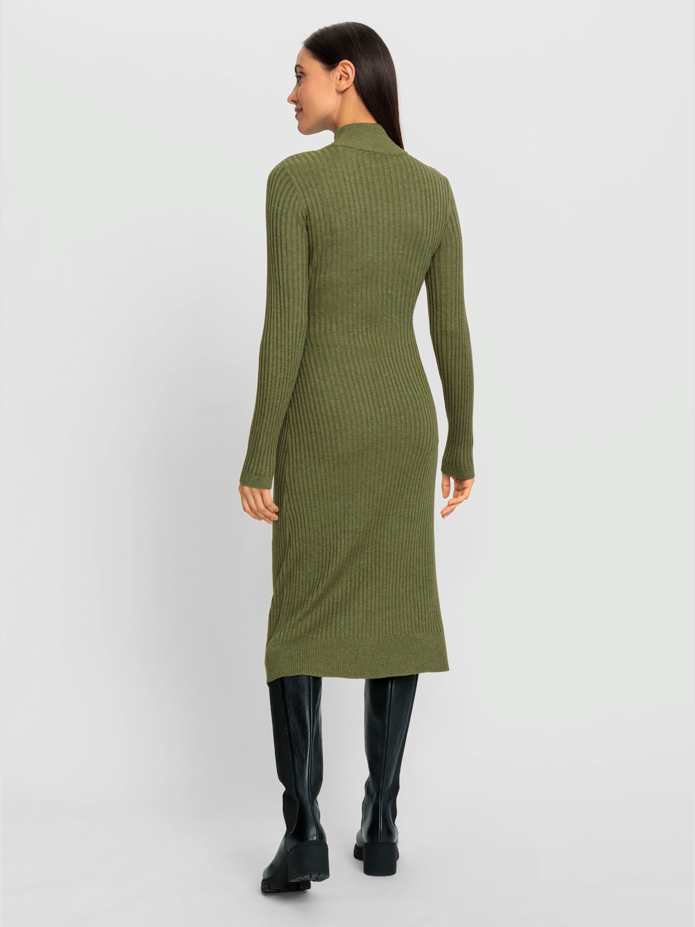 Robe en tricot tricot côtelé moderne