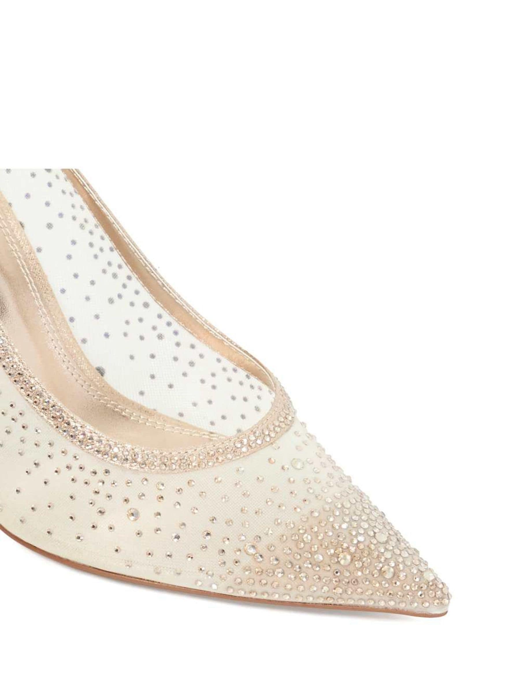 Goud - Dune London Brightest Embellished Hotfix Court Heels