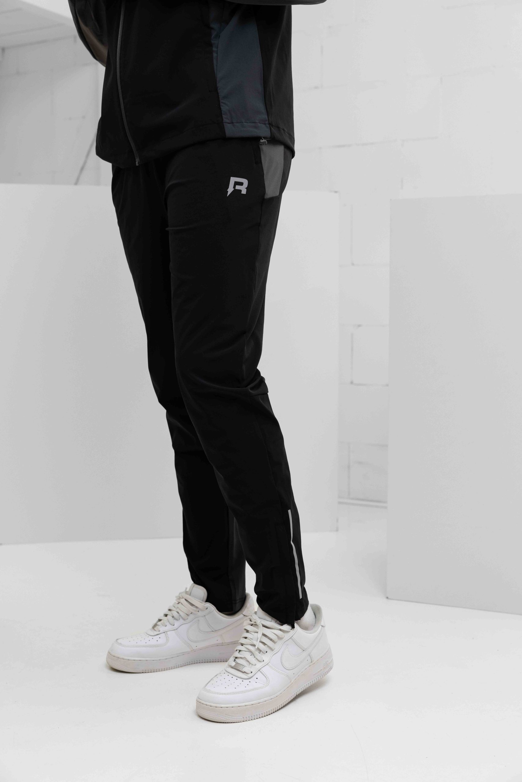 Reprimo Flight Windbreaker Trainingspak Heren Zwart/Grijs