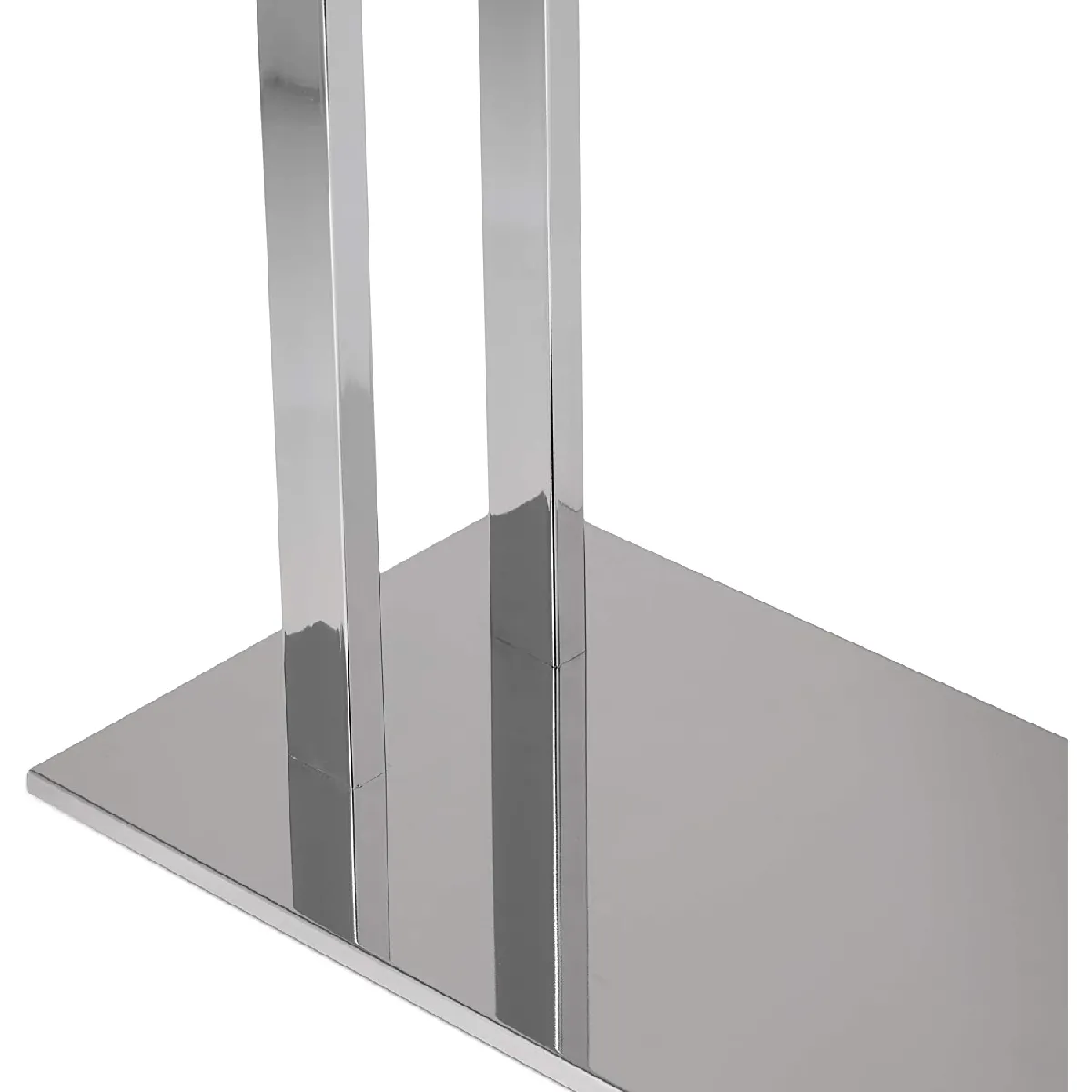 Helloshop26 Porte-serviettes sur pied inox argenté