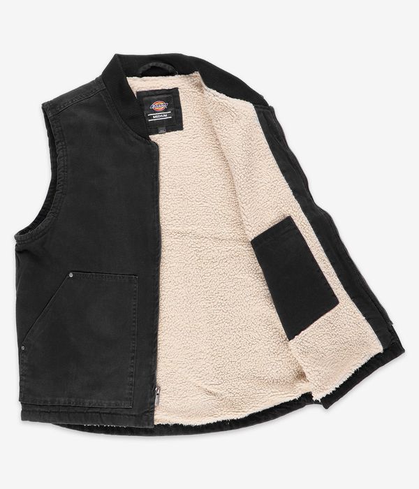 Dickies Duck Canvas Weste (stone washed black)