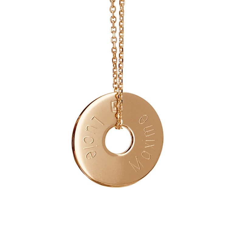 Collier cible plaqué or 18 K