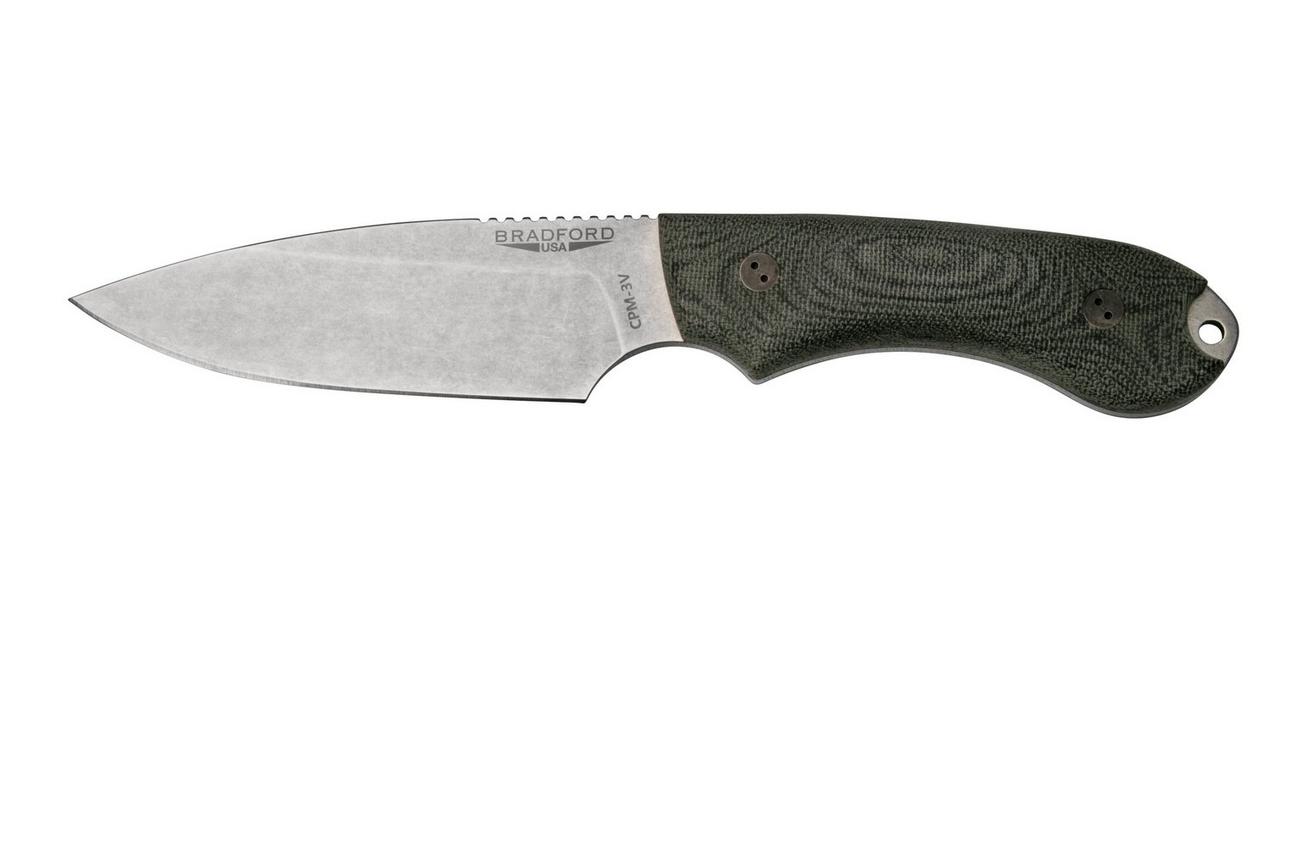 Bradford Guardian 4, 3D Black Micarta, CPM-3V Sabre Stonewashed 4S-101-3V