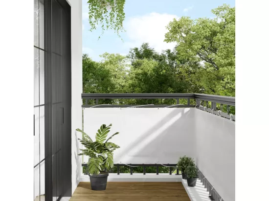 Écran de balcon blanc 75x1000 100% polyester oxford