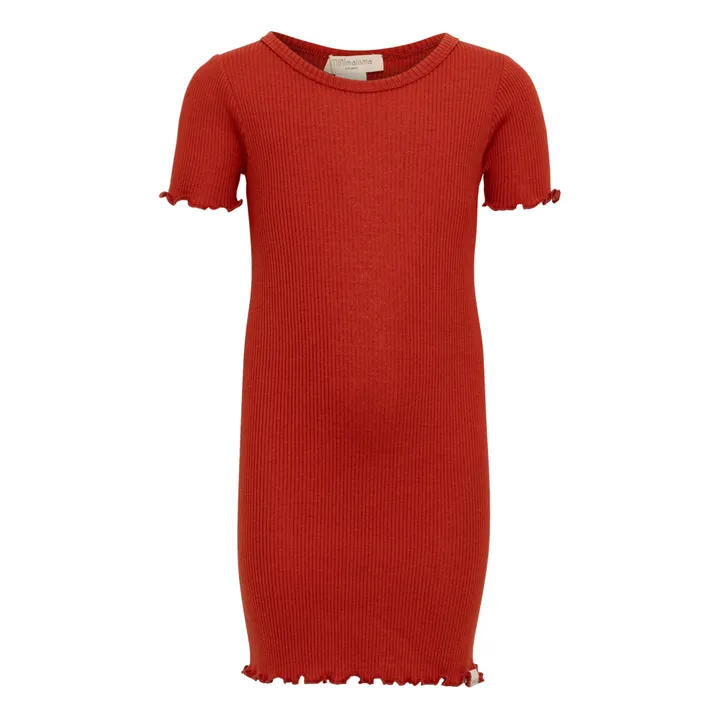 Minimalisma Robe en Soie Bird | Rouge