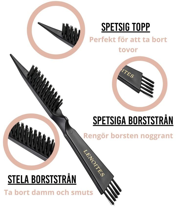 Lenoites Hair Brush Wild Boar Black
